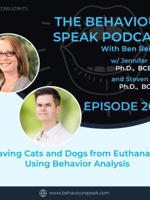 Podcast Episode 36: Saving Cats and Dogs from Euthanasia Using Behaviour Analysis with Dr. Jennifer Fritz, Ph.D., BCBA-D, and Dr. Steven Payne, Ph.D., BCBA-D