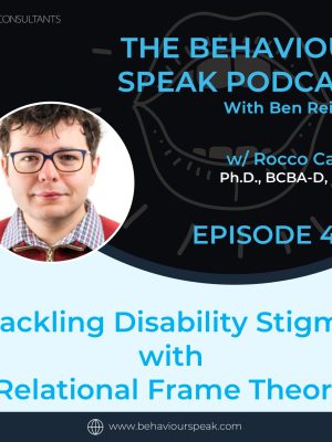 Podcast Episode 46: Using Relational Frame Theory to Tackle Stigma Toward Persons With Disabilities with Dr. Rocco Catrone, Ph.D., BCBA-D